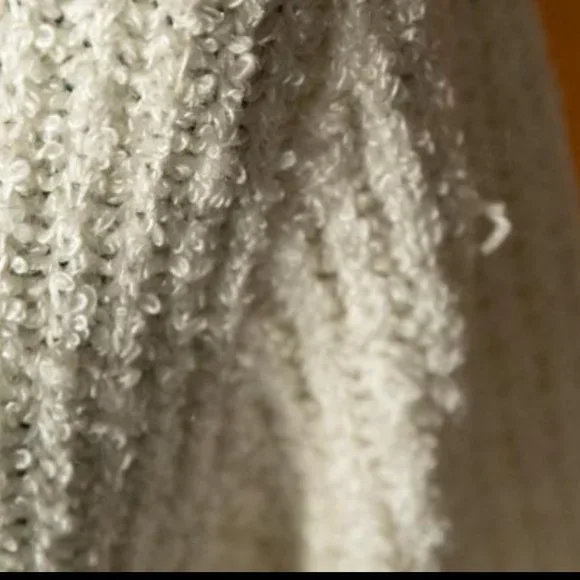 Goudchaux Maison Blanche ? Cream Boucle Knitted Cardigan Sweater womens M/L - Picture 9 of 13